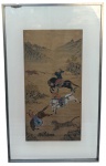Pintura oriental, tecnica mista s/ papel, medindo: 76 cm x 38 cm