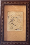 Émile BERNARD (1826-1897) - nanquim s/ papel, medindo: 14 cm x 11 cm e 23 cm x 32 cm