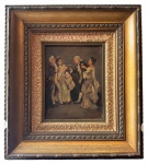 Pintura europeia, oleo s/ madeira, sem assinatura, medindo: 17 cm x 12 cm e 28 cm x 32 cm