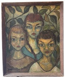 ???? - assinatura ilegível, oleo s/ eucatex, medindo: 59 cm x 49 cm