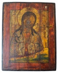 Ícone Russo - pintura s/ madeira, representando Virgem Maria, medindo: 40 cm x 30 cm