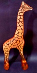 ABRAHAM PALATNIK  Escultura cinética representando girafa gigante em resina de poliéster de manufat