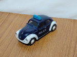 Miniatura em metal de carro VW Fusca da Polícia Americana- Tamanho: 09cm - Marca: Welly