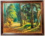 QUADRO - ABEYLARD CARNEIRO - Luzes da manhã - OST - Paisagem  - Pedro do Rio - Secretário - Petrópolis - Maio 1969. Med. 85x103 cm.