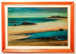 QUADRO - A. MANTERA - OSE - Representando PAISAGEM - Ponta da areia. Med. 76x105 cm.