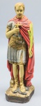 ARTE SACRA - Santo Expedito em estuque policromado. Alt. 20 cm. Leves bicados.