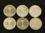PRATA - LOTE 6 MOEDAS 2000 REIS - ANO 1922.MOEDAS BEM CONSERVADAS, PORÉM PODEM APRESENTAR PÁTINA NATURAL DO TEMPO, E EVENTUAIS MARCAS DE MANUSEIO HUMANO. TRATA-SE DE MODEDAS AUTÊNTICAS.TODOS OS ITENS CONSTANTES NESSE LEILÃO, SÃO VENDIDOS COMO DESCRITOS E MOSTRADOS NAS FOTOS. SE AINDA HOUVER DÚVIDAS, ESCLARECER ANTES DO LEILÃO.