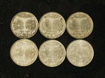 PRATA - LOTE 6 MOEDAS 2000 REIS - ANO 1922. MOEDAS BEM CONSERVADAS, PORÉM PODEM APRESENTAR PÁTINA NATURAL DO TEMPO, E EVENTUAIS MARCAS DE MANUSEIO HUMANO. TRATA-SE DE MODEDAS AUTÊNTICAS.TODOS OS ITENS CONSTANTES NESSE LEILÃO, SÃO VENDIDOS COMO DESCRITOS E MOSTRADOS NAS FOTOS. SE AINDA HOUVER DÚVIDAS, ESCLARECER ANTES DO LEILÃO.