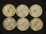 PRATA - LOTE 6 MOEDAS 2000 REIS - ANO 1922. MOEDAS BEM CONSERVADAS, PORÉM PODEM APRESENTAR PÁTINA NATURAL DO TEMPO, E EVENTUAIS MARCAS DE MANUSEIO HUMANO. TRATA-SE DE MODEDAS AUTÊNTICAS.TODOS OS ITENS CONSTANTES NESSE LEILÃO, SÃO VENDIDOS COMO DESCRITOS E MOSTRADOS NAS FOTOS. SE AINDA HOUVER DÚVIDAS, ESCLARECER ANTES DO LEILÃO.