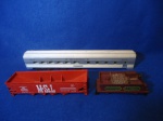 Ferromodelismo - 03 vagões diversos para peças de reposição, Restauro - marcas diversas para restauro - Trens Elétricos - Escala HO - no estado, não testado (Ferromodelismo, Trenzinho, Brinquedo, Colecionismo, Ferrovias)