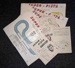 AUTORAMA - Lote com manuais e modelos de SUPER-PISTAS impressos originais da ESTRELA, Industria Brasileira, no estado - (briquedo, jogos, colecionismo)
