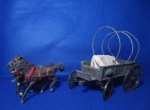 CARROÇA, FORTE APACHE anos 70, carroça e cavalos Brinquedos Gulliver, *** no estado - (Brinquedo Antigo - colecionavel, raro, industria Brasileira)