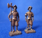 Soldadinhos em metal - Promocional Kinder Ovo - lote com 02 - 4 cm. (brinquedo, militaria, colecionavel)