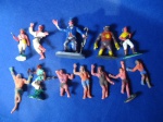 Bonecos GULLIVER - `peças para restauro`- NO ESTADO - lote com 12 peças, industr. Brasileira - plástico injetado (personagens de quadrinhos e cinema, colecionável, brinquedo)