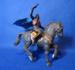 Bonecos GULLIVER - ZORRO - conj. Zorro à cavalo sem o pedestal `peças para restauro`- NO ESTADO, industr. Brasileira - plástico injetado (personagens de quadrinhos e cinema, colecionável, brinquedo)