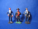 Bonecos GULLIVER - ZORRO - personagens de Zorro, lote com 3 itens `peças para restauro`- NO ESTADO, industr. Brasileira - plástico injetado (personagens de quadrinhos e cinema, colecionável, brinquedo)