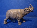 Brinquedo Série zoologico Guliver/ casablanca - Rinoceronte - plástico,década de 1970 indústria Brasileira - NO ESTADO (Raro, colecionável, colecionador, bonecos, miniatura)