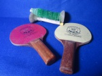 Brinquedo Raquetes REI, anos 70 - Zona franca de Manaus - Ind. Brasileira - par de raquetes com a rede ventosas rigidas, PARA RESTAURO - NO ESTADO - (brinquedo antigo, colecionavel, carrinho)