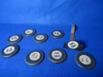 Brinquedo Futebol de botão panelinha Estrela - Lote com 9 peças Futebol de Botão Antigo - panelinha anos 70, PARA RESTAURO - NO ESTADO - (brinquedo antigo, colecionavel,futebol)