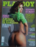 Revista Playboy Nº 417    2010 (Edição de Assinante) Capa com Renata Santos, rainha de bateria da Mangueira, em ensaio incendiário. Destaques incluem musas do Carnaval despidas, entrevista com Pedro Bial, 20 perguntas para James Cameron e guia para curtir a folia de rua no Rio. Edição rara, não vendida em bancas  item de colecionador.