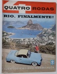 Revista Quatro Rodas Nº 31   1963 Com a icônica manchete Rio, Finalmente!, esta edição celebra a cidade maravilhosa em grande estilo. A capa traz uma vista deslumbrante do Pão de Açúcar e um carro vintage azul claro em destaque, capturando o espírito da época. A matéria principal promete Tudo sobre a cidade maravilhosa, combinando turismo, cultura e automobilismo. Uma peça nostálgica e valiosa para colecionadores e apaixonados por Rio de Janeiro e carros clássicos.