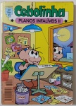 Cebolinha  Planos Infalíveis II (Nº 18) Edição da Coleção Um Tema Só, publicada pela Editora Globo. Cebolinha aparece elaborando seus clássicos planos para derrotar a Mônica, em uma divertida história noturna cheia de desenhos, rascunhos e confusões. Ideal para fãs da Turma da Mônica e colecionadores.