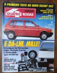Quatro Rodas Nº389   1992   Teste do novo Escort XR3, Fiat Mille Electronic 4 portas desmontado após 60.000 km, duelo de picapes Hilux vs. L200, e os bastidores do roubo de carros no Brasil. Destaque: Barrichello como o Senna do ano 2000.