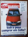 Revista Quatro Rodas nº482   Destaque: Chevrolet Celta 1.0 em teste comparativo com Uno e Ka. Conteúdo especial: BR-116, Clio x sedãs 1.6, Frontier e Dakota cabine dupla, Volvo Cross Country.