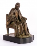 Jean-Antoine Houdon  (Versalhes, França. 1741 - 1828 Paris, França). (Voltaire). Escultura em france