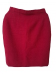 Saia em lã na cor vermelha, Cintura 72, Com. 58 cm.