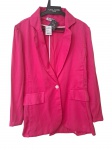 Blazer feminino, Tam. M. na cor rosa Shock by Renata Motta, sem uso com a etiqueta original, ombro 42, Com. 65 cm.