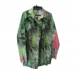 Camisão feminino Tam. P. de algodão estampado by Cristina Marzulo, acompanha faixa, ombro 37, Com. 76 cm.