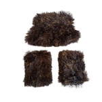 Gola para pescoço e protetor para as mãos para serem usados em inverso, by Íssima em fios sintéticos com elastano