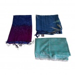 Três peças indianas multi uso em viscose, 132 x  132,  180 x 102 cm. e etc.