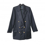 Blazer feminino, Tam. M. by Marks & Spencerna cor preta, ombro 40, Com. 74 cm.