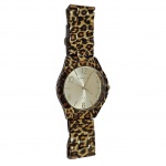 Relógio de pulso feminino analógico Lince oncinha LRB4214L, Diam. 4, pulseira Diam. 9 cm.