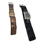 Relógio Celsior em aço e Mondaine em metal dourado, analógicos ambas pulseiras no estado, funcionando.