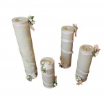 Quatro velas decorativas, 19 a 40 cm.