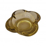 Centro de mesa em Murano na cor ouro, 15 x 5 cm.