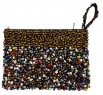 Pequena bolsa bordada à mão. Comprimento: 14cm Largura: 10cm