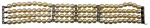Pulseira de 4 fios com 104 pérolas de aproximadamente 5mm cada. Fecho e isoladores em ouro branco com 20 diamantes. Comprimento: 18cm