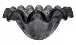 Cachepot em vidro murano gomado roxo decorado por bolhas internas. Altura: 11,5cm Diâmetro: 27cm