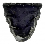 Vaso em vidro de murano gomado decorado por bolhas internas. Altura: 12cm Diâmetro: 12cm