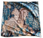 Capa de almofada em veludo estampado "estilo tapeçaria". Comprimento: 50cm Largura: 50cm