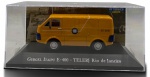 Colecionismo - Carro modelo Gurgel Itaipu E-400 - TELERJ Rio de Janeiro em metal com detalhes em material sintético. Pintura automotiva. Coleção Veículos de serviço do Brasil. Companha expositor e caixa acrílica. Escala 1:43 Altura: 7cm Comprimento: 15,2cm Largura: 7,7cm