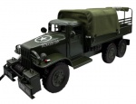 Enorme caminhão militar em metal ricamente detalhado, rodas livre não esterçantes. Altura: 17cm Comprimento: 41,5cm Largura: 13,5cm