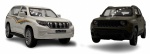 Colecionismo - Lote composto por dois carros, sendo um Toyota Land Cruiser Prado, e outro  Jeep Renegado Trailhawk, em metal com partes em material sintético. Fricção nas rodas. Pintura automotiva. As portas abrem. Escala 1:38 e 1:36 (respectivamente).