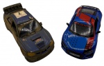 Colecionismo - Lote composto por dois carros, sendo um Audi R8 Coupé, ano 2020 e outro Subaru Impreza WRC, ano 2007. Ambos em metal com partes em material sintético. Fricção nas rodas. Pintura automotiva. As portas abrem. Escala 1:36