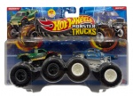 Colecionável - Conjunto de dois carros Hot Wheels Monster Trucks - "Snakebite x Bigfoot", em metal com partes em material sintético. Escala 1:64