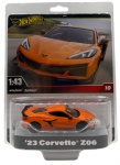 Colecionável - Grande carro Hot Wheels Premium, modelo '23 Corvette Z06 em metal. Escala 1:43